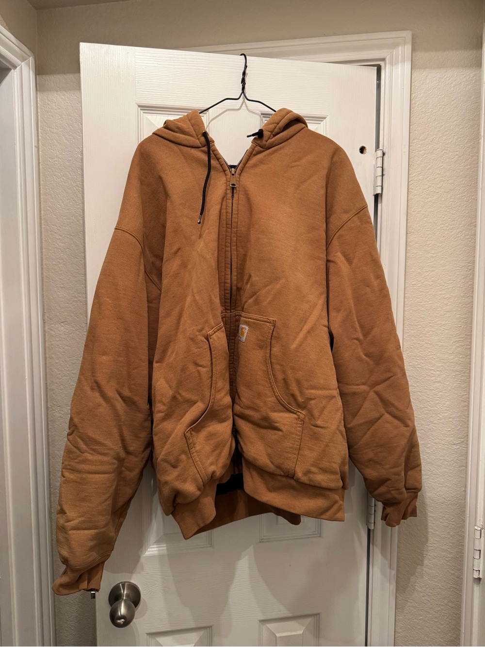 Carhartt Men’s 2XL Brown Hooded Work Jacket Coat - Size 2XL